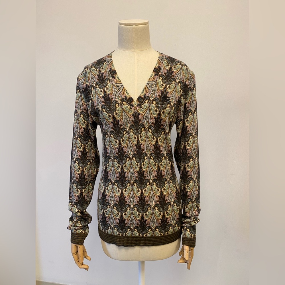 Etro Elegant Multicolor Patterned Sweater